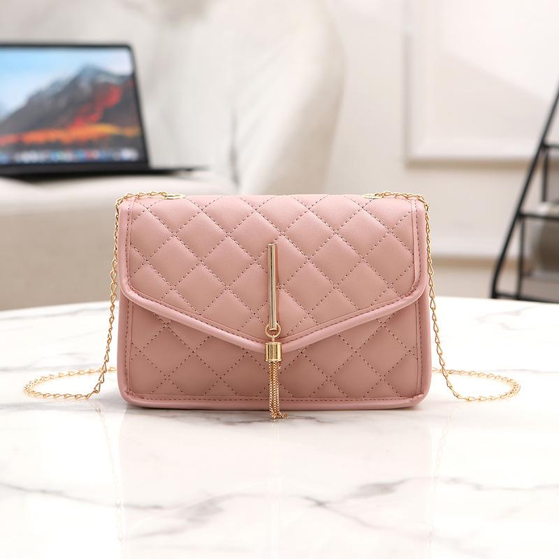 Rhombus tassel bag versatile niche g women's bag women's small bag niche chain bag