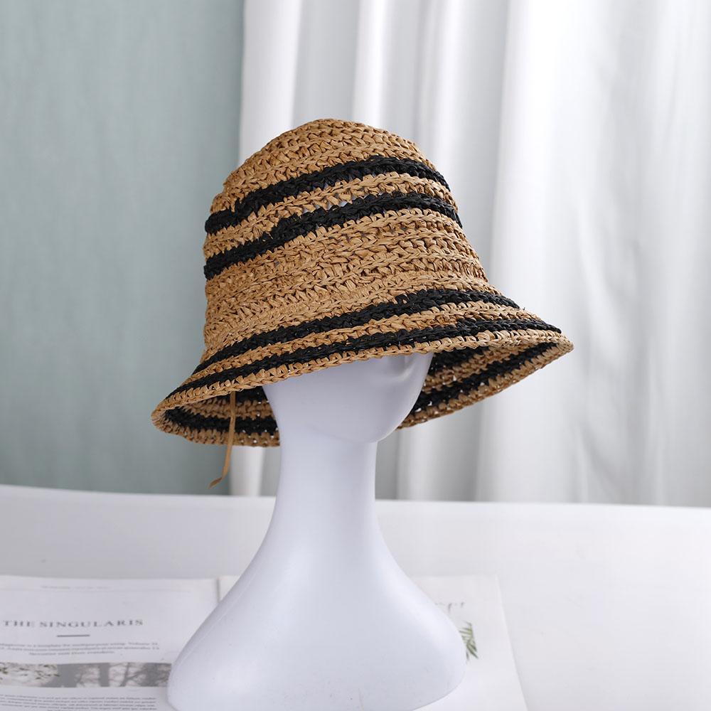 Women's Beach Hat Bucket Hat Women's Cap 2022 Balaclava Rafia Sun Hat Visor Hat Straw Hat Panama for Girls Women's Summer Hat