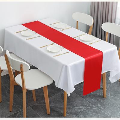 12PCS/SET Shiny Satin Banquet Wedding Table Runners Silk Ribbon Table Flags Party Decoration Christmas Home Dining 29cmx275cm