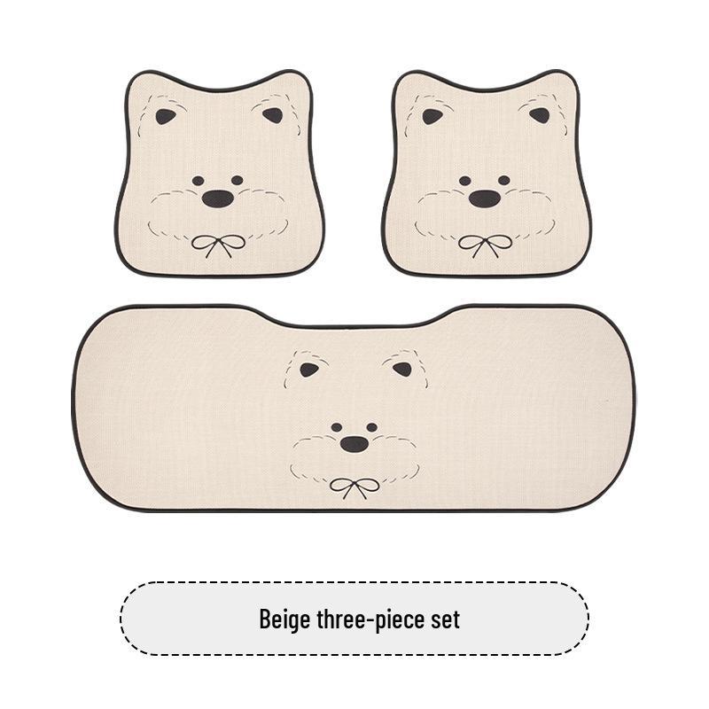 West Highland White Terrier Puppy Car Seat Cushion for MG Models (MG4, MG5, MG6, MG7, ES5) – Cute Cartoon Design for All Seasons.