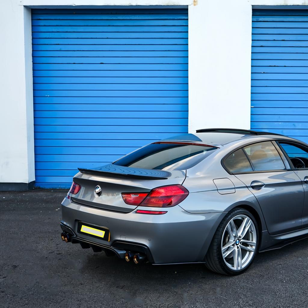 Spoiler posteriore alette stile M4 nero lucido per BMW Serie 6 F06 F12 F13 640i 650i 2011-2018 Spoiler Tuning Tappi Bodylits