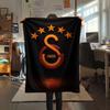 Galatasaray Spor Kulübü Printed Flannel Blanket, soft throw for bedroom sofa, washable, fan merchandise, great gift.