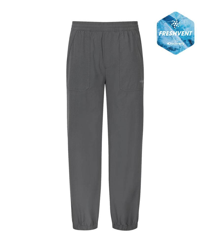 DISCOVERY EXPEDITION Men'S Freshvent Lightweight Woven Training Tapered Jogger Pants (D.Grey)