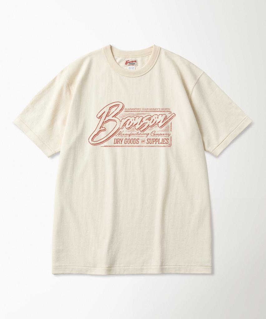 Beulonseun Vintage Signage Loopwheeled Graphic Tee Apricot