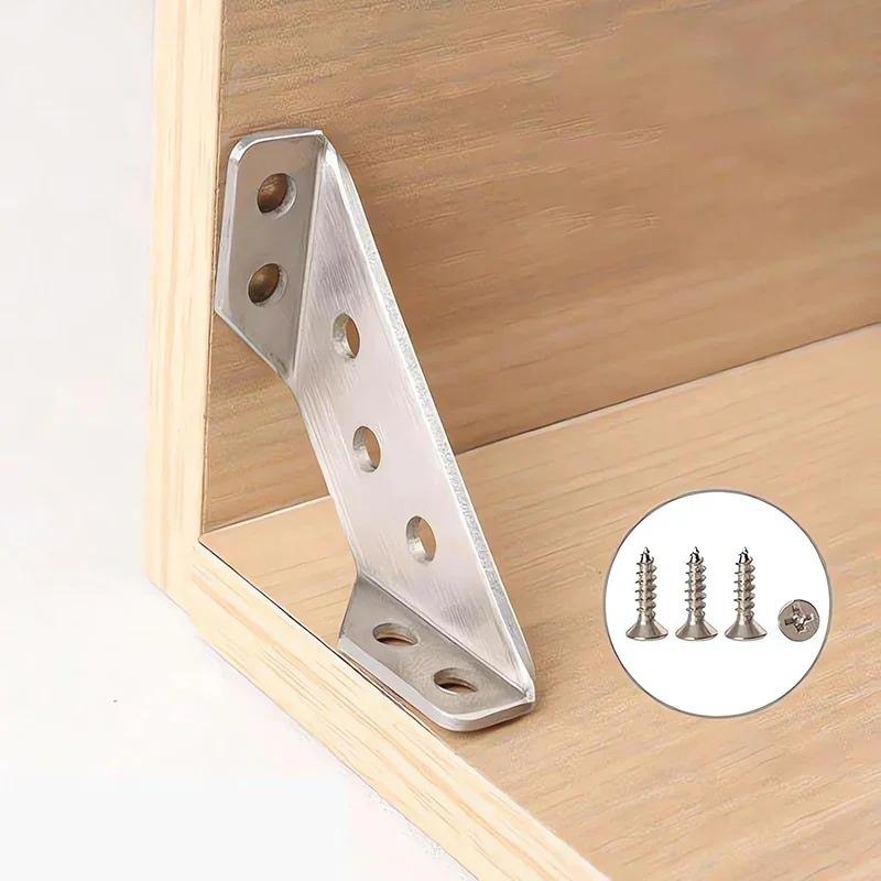 20/50 Buc Conector de Colț Mobilier Oțel Inoxidabil Suport de Colț Suport de Colț Triunghiular Universal cu Șurub Colțare
