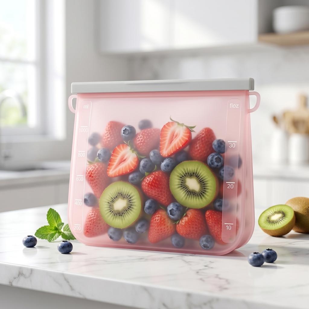 Reusable Silicone Food Storage Bag Leakproof Freezer Safe Airtight Seal for Kitchen Meal Prep and Organization