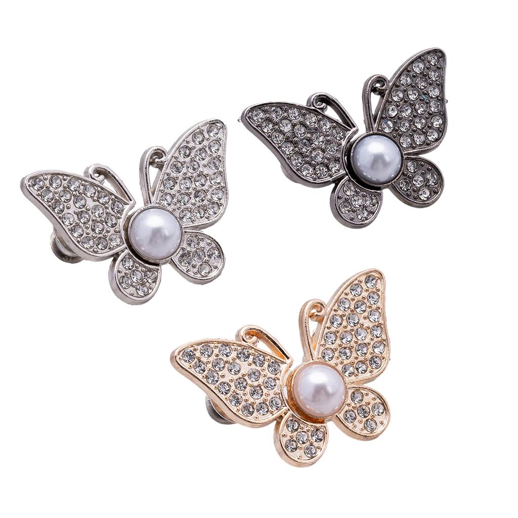 Pack Of 3 Adjustable Butterfly Waist Buckles Metal Jeans Waistband Tightener For Women NonSewing Waist Extender