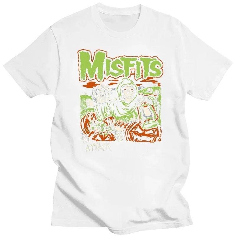 Graphic Short Sleeve T Shirt Misfits Anniversary Band T-Shirt Outfits Manga Vintage Anime Clothes Oversized T Shirt Men Clothing