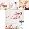 Beautiful 3d Room Peach Blossom Flower Butterfly Vinyl Art Decal For Home Mural Decoration