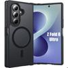 Case for Samsung Galaxy Z Fold 8 Ultra, Shockproof Hard with Magnetic Ring - Translucent Black