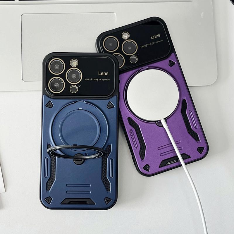 

Роскошный металлический чехол с магнитным держателем Magsafe для iPhone 13 11 12 14 Pro Max Plus, стеклянный защитный чехол для камеры с большим объективом