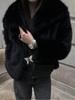 Women's Cross-Border Faux Fox Fur Coat - Plush, Regular Style