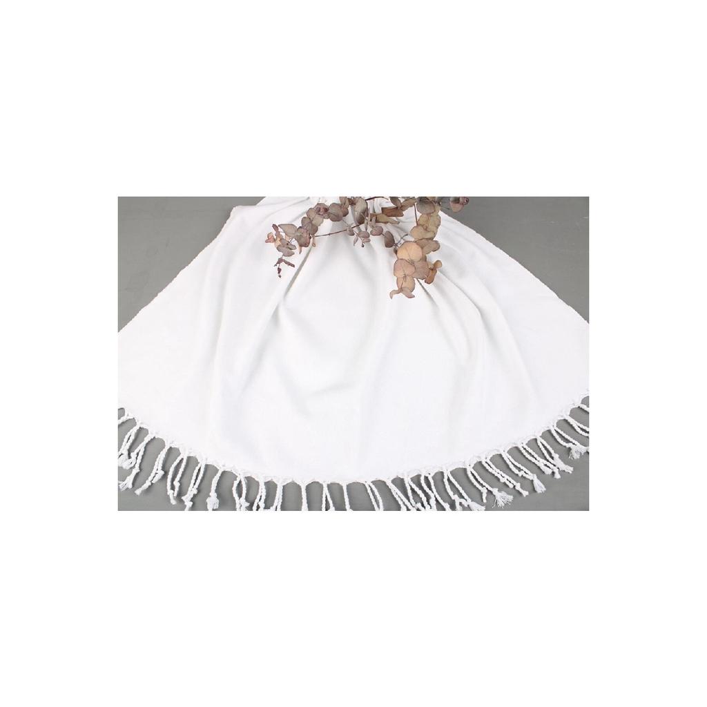Peshtemal White Organic Beach Peshtemal 100x180 Cm Cotton Peshtemal Decor Peshtemal