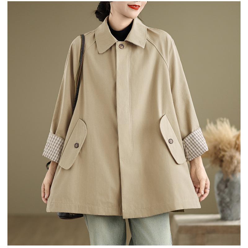 DIMANAF 2025 New Autumn Winter Women Plus Size Coats Jackets Thick Loose Casual Lady Outerwear