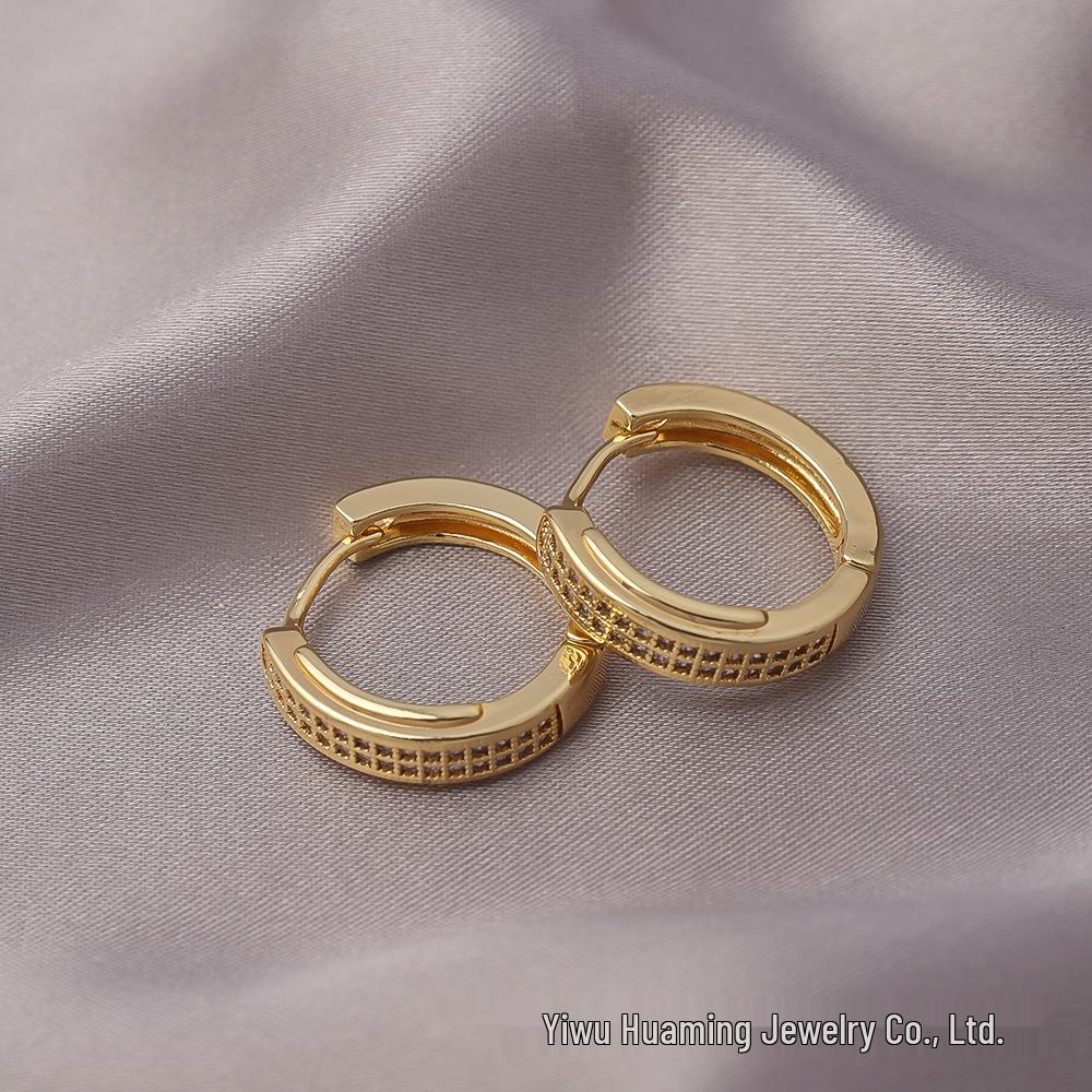 French Light Luxury Zircon Diamond Stud Earrings - Versatile & Trendy Styles