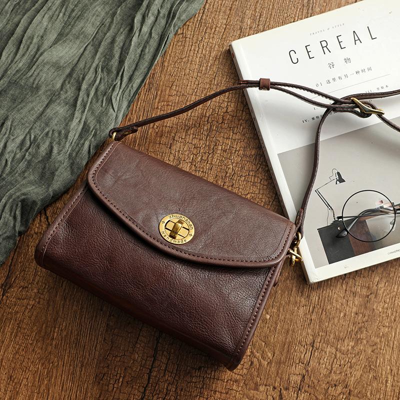 

Женская сумка Johnature из натуральной кожи в стиле ретро, ​​простые женские сумки на плечо и через плечо из натуральной мягкой натуральной яловой кожи кофейный