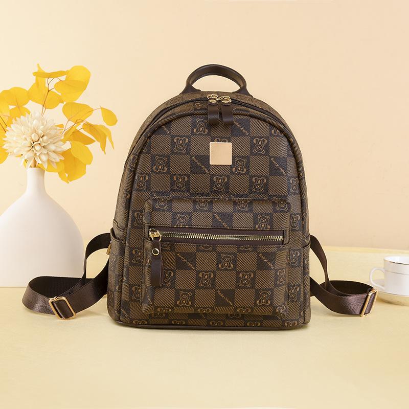 New American-style Vintage Limited Edition Printed Backpack for Ladies, Featuring a Lightweight, Luxurious, High-quality and Large Capacity Design.
