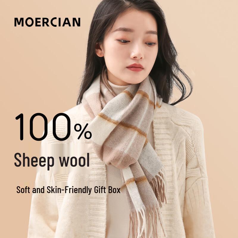 

Muirxi Women s Luxury Pure Wool Plaid Scarf