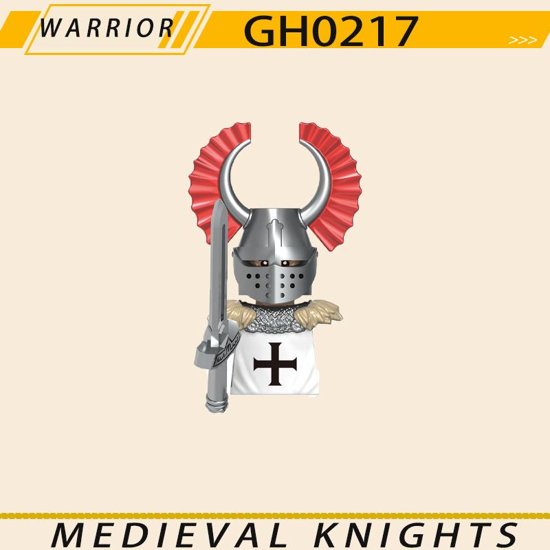 Medieval Military Jerusalem Tripoli Knight Building Blocks Castle Lionheart Hospital Teutonic Soldier Figures Warrior Bricks Toy
