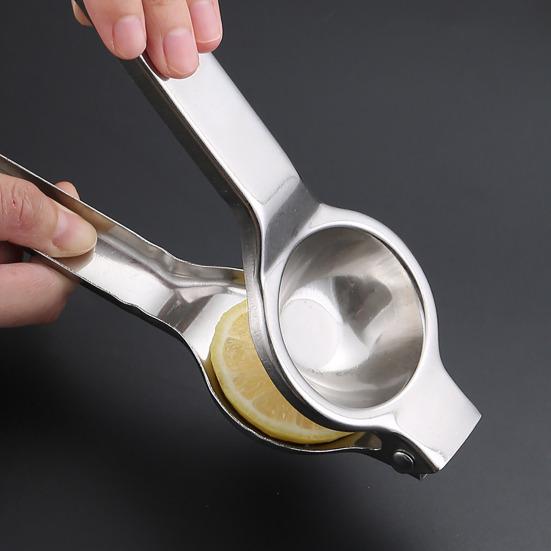 Manual Lemon Squeezer with Long Handle Stainless Steel Heavy-Duty Citrus Juicer for Lemon Lime Orange Rust-Proof Essential Kitchen Tool for
