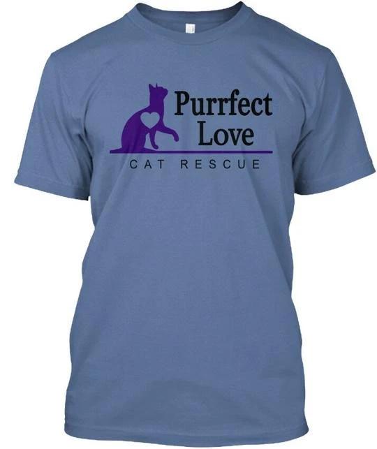 Purrfect Love Cat Rescue T shirt Made in the USA Size S to 5XL M