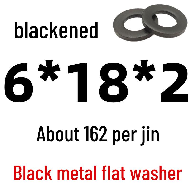 Thickened Black Iron Flat Washer for Screws, Non-standard Round Design
