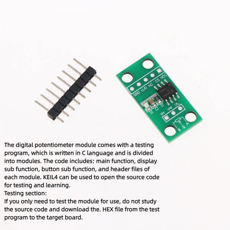 100th Order Digital Potentiometer Module Adjustable 10K 50K DC3V-5V for Electronic Experiment DIY Development Board