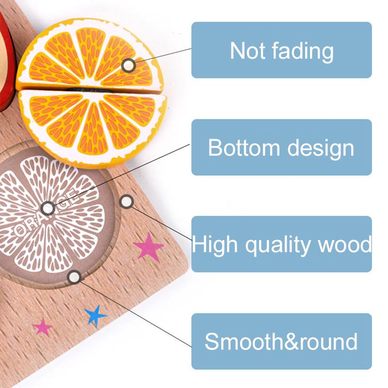 Kinder Aufreihen / Schneiden Spaß Set Holz Kinder Montessori Lernspielzeug Memory Match Spiele Für Intelligenzspielzeug TMZ