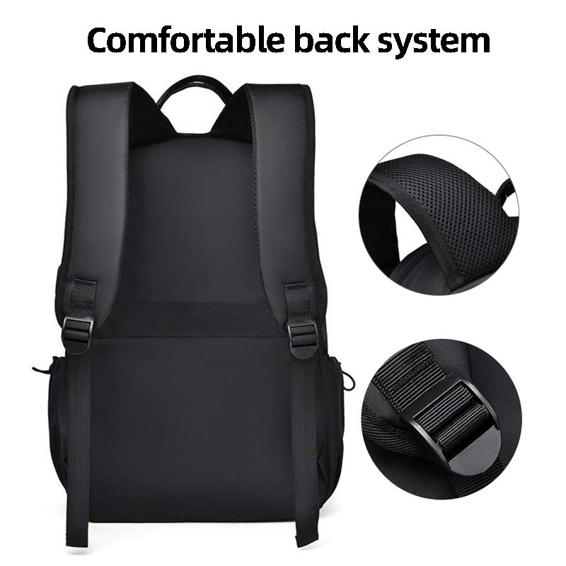 SCIONE Men's Casual Large-Capacity Backpack Lightweight Burden-reduced Waterproof Solid Color Minimalist Outdoor Leisure Sports Backpack