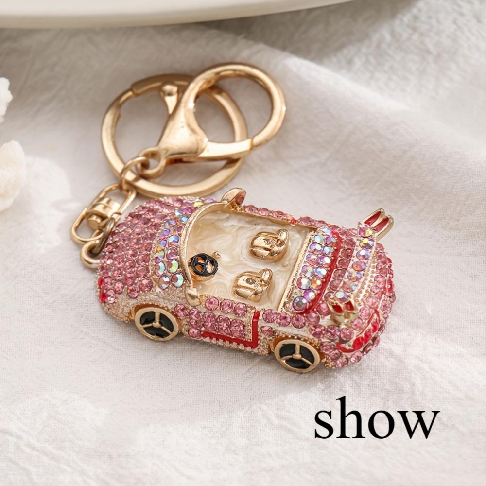 Car Rhinestones Car Shape Keychains, Car Keyrings, Fit Keychains, Backpacks, Decorations, Gifts