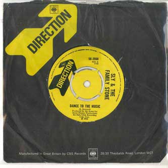 

7inch Record SLY THE FAMILY STONE Dance To The Music Let Me Hear It 583568 DIRECTION 1968 UK SoulFunk Used