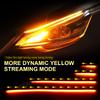 Car LED Daytime Running Light Flowing APP Control Symphony 60CM RGB DRL Flexible Running Lights Turning Lamp Decorative Lamp 12V