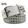 Punk Style Studded Belt Square Rivets Adjustable Straps Rock Waistband Women Girls Gothic Scene Accessories