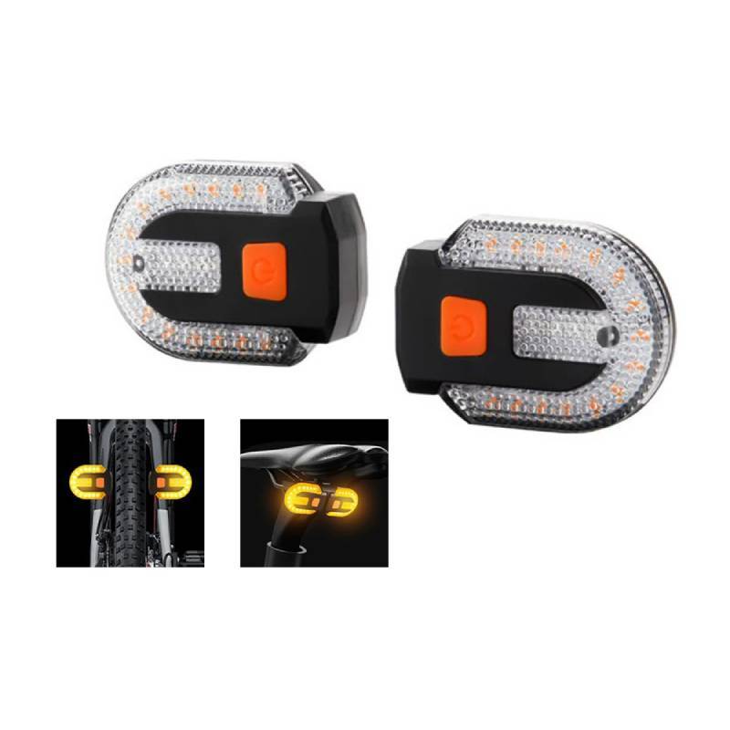 Bicycle Tail Light Wireless Remote Turn Signal With Charging For Night Cycling