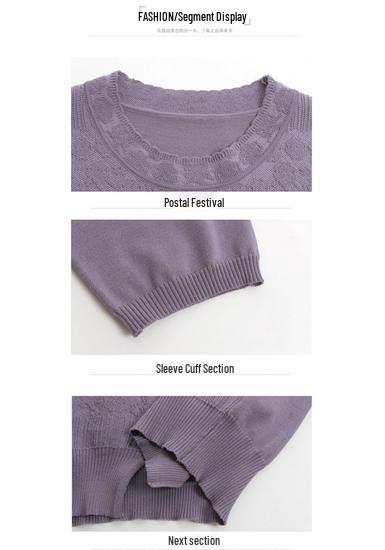 Elegant Women's Knitwear: Casual, Slimming Round Neck Short Sleeve Top for Mothers, Loose & Comfortable Fit