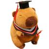 20-25cm Kawaii Graduation Dr.Capybara Plush Toy Cute Christmas Hat Kapibala Soft Doll Boys Girls Child Students Graduation Gift