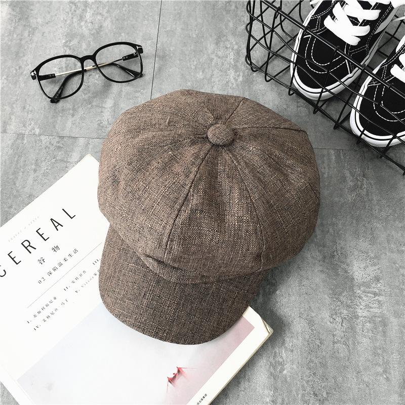 British literary and artistic octagonal hat female retro versatile beret cap casual painter hat trendy newsboy hat male