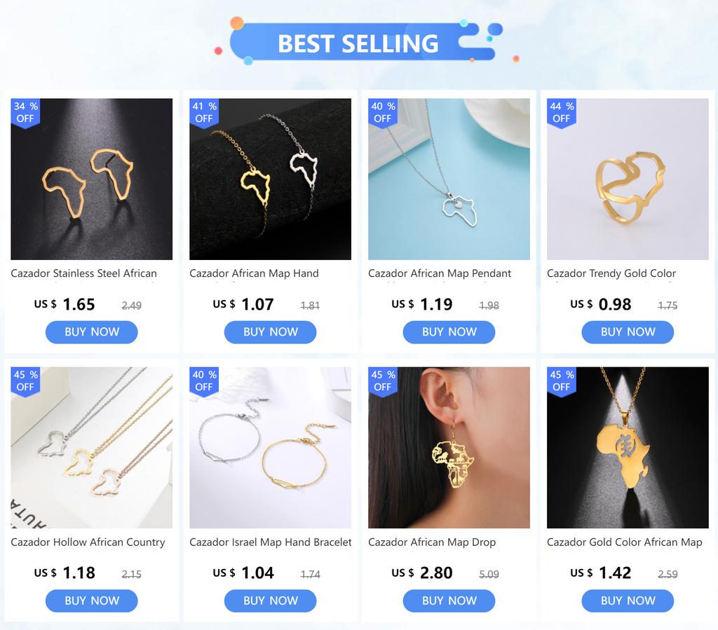 Cazador Stainless Steel Jewelry 2025 Israel Palestine Map Pendant Necklace for Women Gold Color Geography Country Gift Wholesale