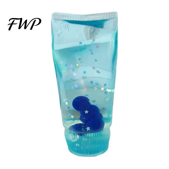 Toothpaste Tube Stress Relief Toy Toy, Clear Squeezing with Glitter, Sensory Toys Slow Rising Fidget Desk for Kids Adults