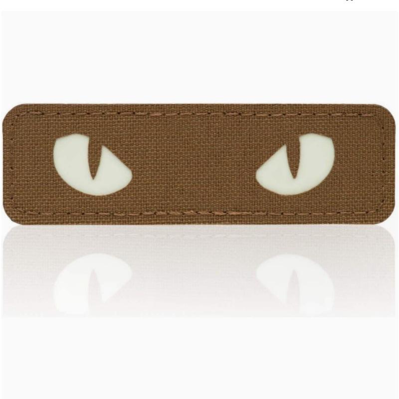 Military Morale Embroidered Patches Cat Eyes Patches Tactical Motorcycle Biker Tags Hook And Loop Badge Emblem For Backpack хаки
