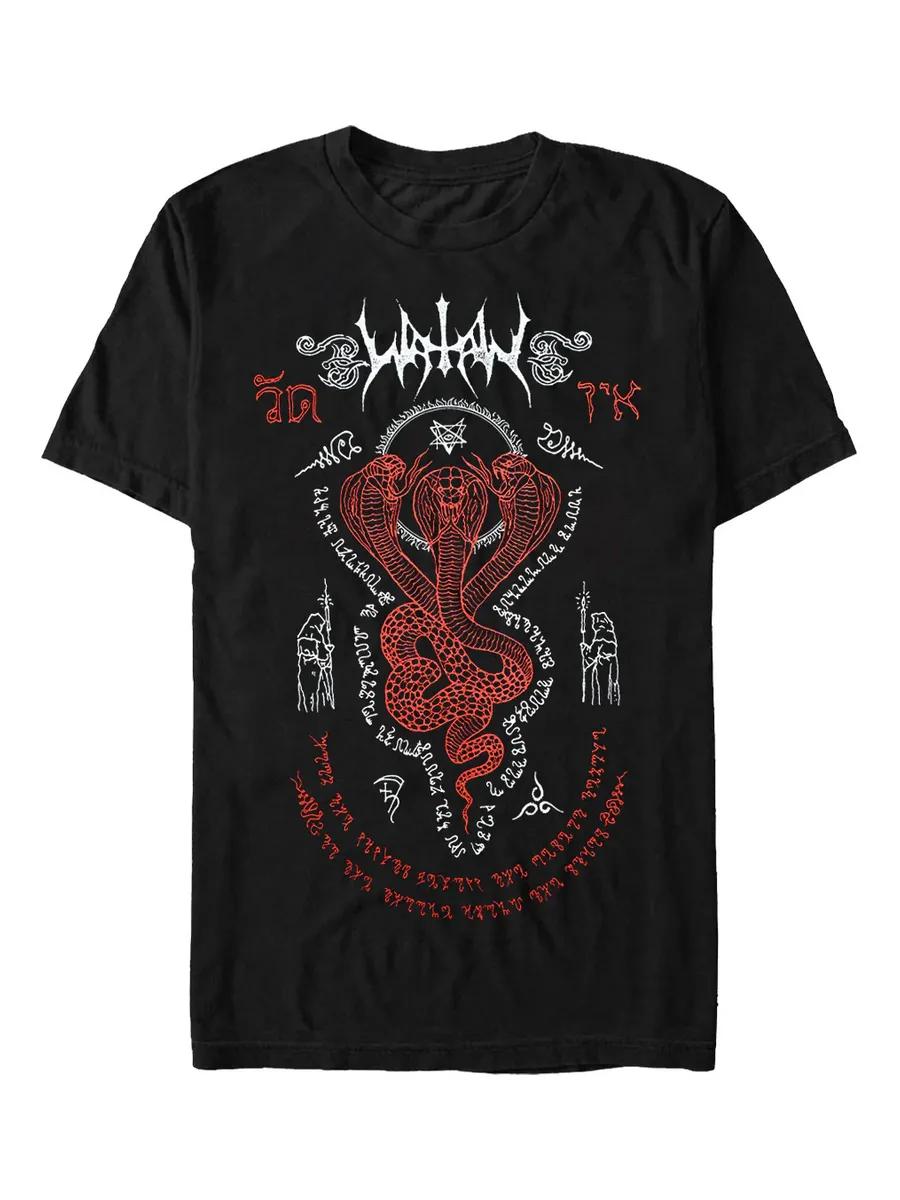 

Men s Watain Graphic T-Shirt, 100% Cotton Crew Neck Short Sleeve Tee, Casual Summer Top for Daily Wear and Gift M