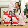 Christmas Hello Kitty Plush Toy With Soft Short Plush For Kids Play And Gift