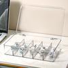 5 Compartments Glasses Storage Box Transparent Design Dustproof Organizer Sunglasses Eyewear Small Items Desktop Storage Box