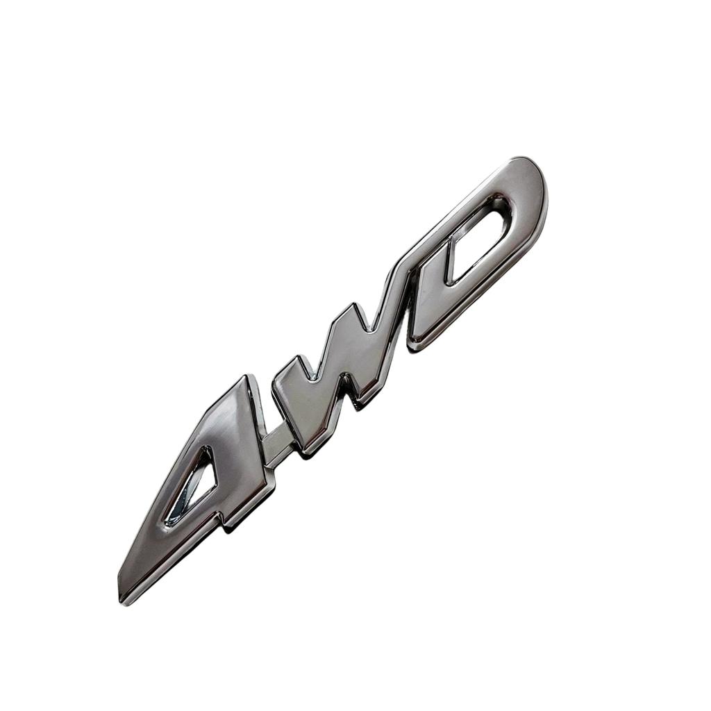 AAXH1 4WD Logo 3D Metal Sticker For Prius I20 I40 Tucson Compass Renegade Patriot Wrangler Car Wing Fender Rear Trunk Badge Emblem