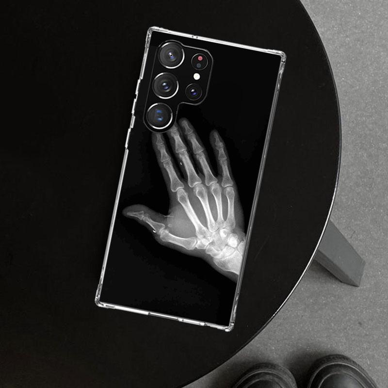 Autumu X Ray Hand Bones Phone Case Cover for Samsung Galaxy S26 S25 Edge S24 S23 Ultra S22 Plus S21 FE S20 + Art Customized Fund