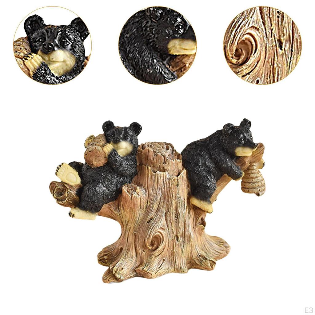Bear Figurine, Animal Decoration for Living Room Shelf