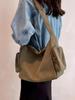 Vintage Women's Canvas Bag Multiple Pockets Shoulder Bag Army Green Female Messenger Bag Laptop Crossbody Bag Commuting