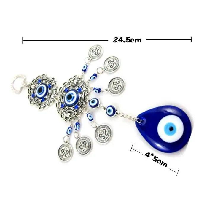 

Турецкий кулон с голубыми глазами, украшение для голубых глаз, настенный амулет, приносит удачу, подвесное украшение, украшение для дома, поделки 1PC Water drops