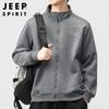 JEEP SPIRIT Men's Stand Collar Casual Sweatshirt Jacket