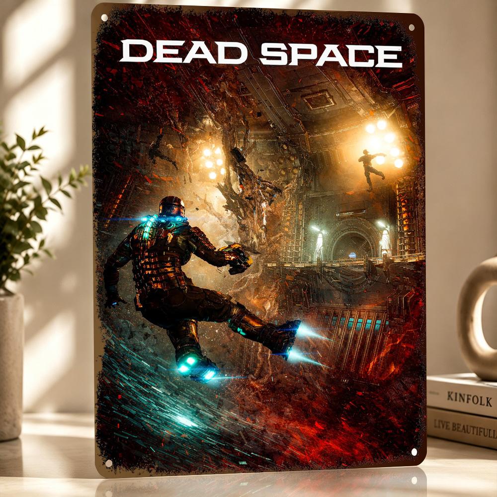 Dead Space Video Game Personalized D Textured Metal Poster Wall Art Tinplate Sign for Vintage Retro Decoration Room Wand Deko